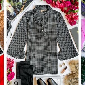 Plaid Black Women's Top